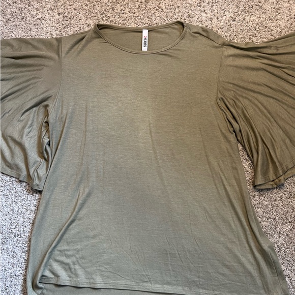 Tops - Sale 5 for $20. NWT Sage Green T-shirt with flare sleeves